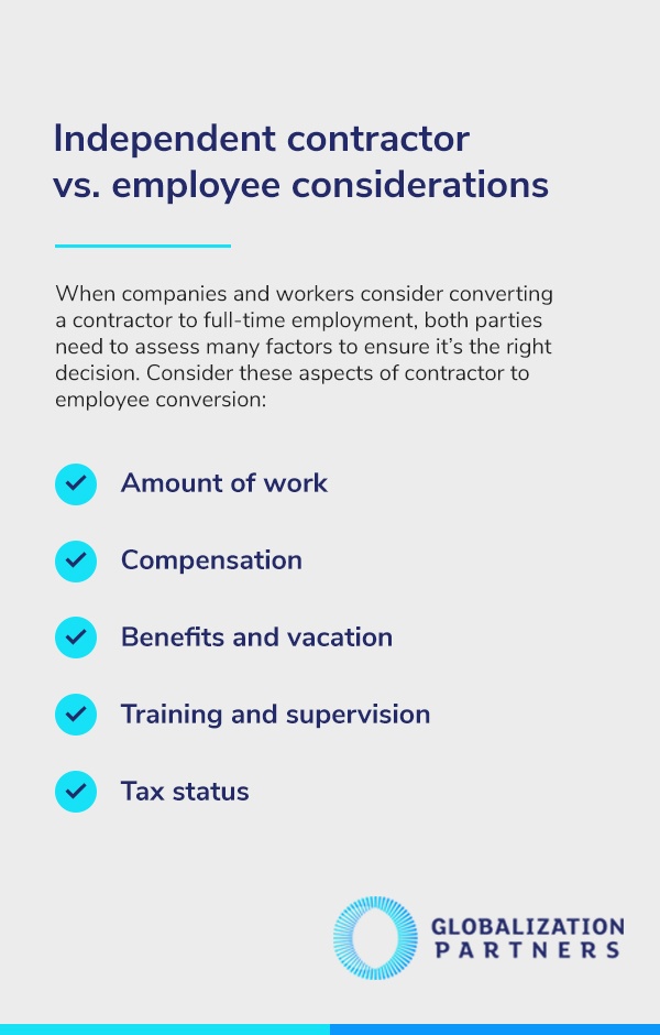 Independent contractor vs. employee considerations